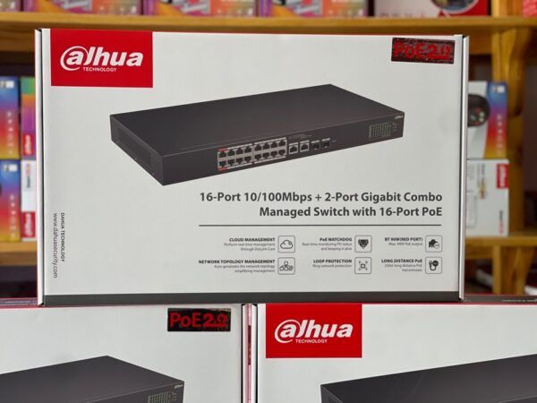 Switch POE 16 port Dahua DH-CS4218-16ET-135